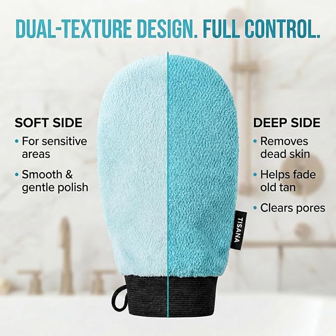 Exfoliating Glove for Shower – Dual-Sided Scrubber Mitt – Deep Exfoliation - Image 3