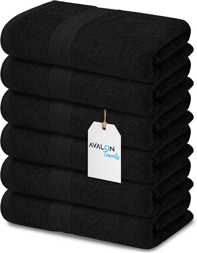 Avalon Towels Bath Towels for Bathroom 100% Cotton Black Bathroom Towels Pack by AvalonTowels
