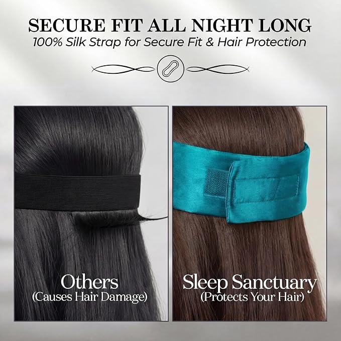 SLEEP SANCTUARY 100% Pure Mulberry Silk Sleep Mask - Image 5