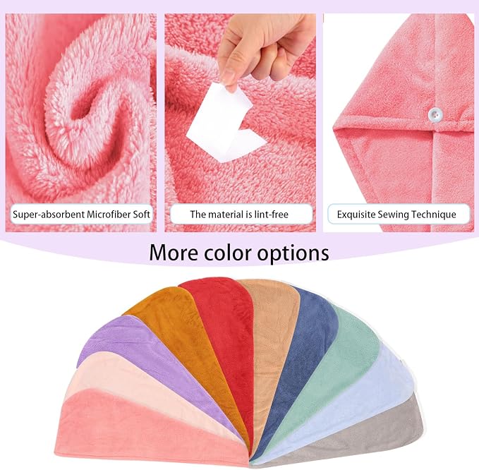 Microfiber Hair Drying Towel Wrap - Image 7