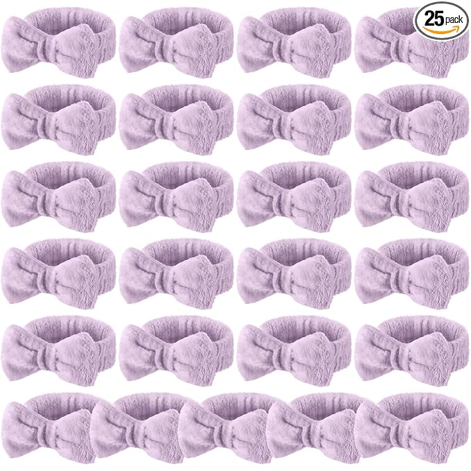 25 Pcs Spa Headband Bulk Makeup Headbands by Wavyknot