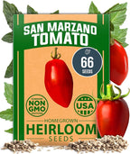 HOME GROWN San Marzano Tomato Seeds 66+ Heirloom Non-GMO Seeds by HOMEGROWN
