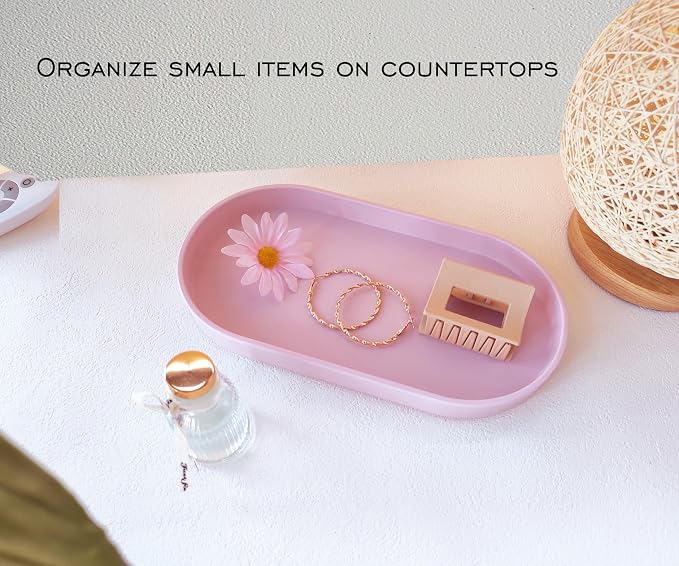 Pink Small Tray, 3 Pack Oval Tray - Image 3