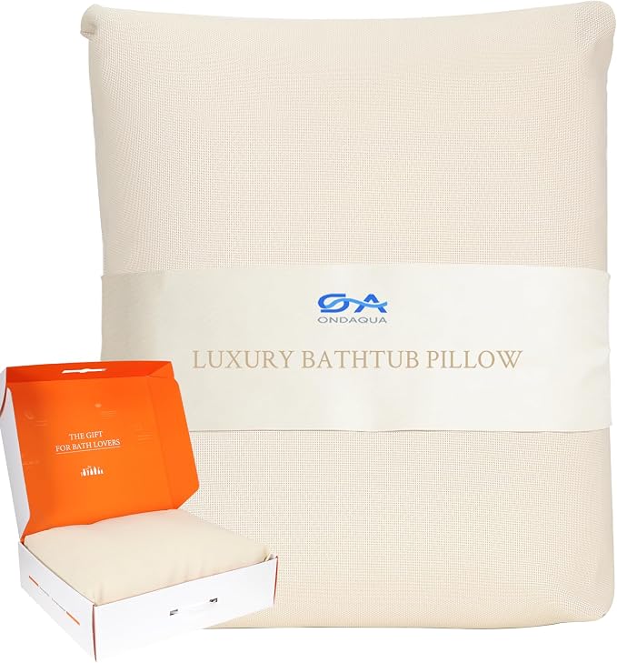 Luxury Bathtub Pillow, Gift for Christmas Birthday Mother's Day, Skin-Friendly by ONDAQUA