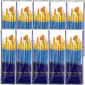 BOSOBO Paint Brush Sets, 10 Pack 100 Pcs Pointed-Round Tip Paintbrushes Nylon by ArtistPaintBrushesSet