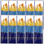 BOSOBO Paint Brush Sets, 10 Pack 100 Pcs Pointed-Round Tip Paintbrushes Nylon by ArtistPaintBrushesSet