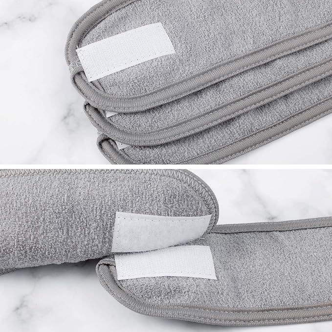 Whaline Spa Facial Headband Head Wrap Terry Cloth Headband 4 Counts Stretch - Image 5