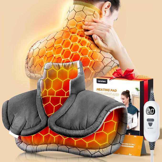 Lenmen Graphene-Infused 1Min Fast Heating Pad, Deeper Pain Relief Weighted by Lenmen