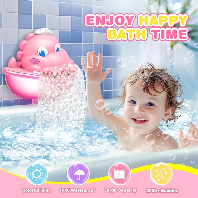 Baby Bath Toys Light Up Bath Bubble Machine - Image 3