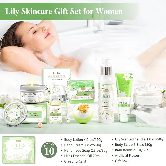 Gifts for Women, Birthday Gifts for Women, Lilies Self Care Set, Christmas - Image 6