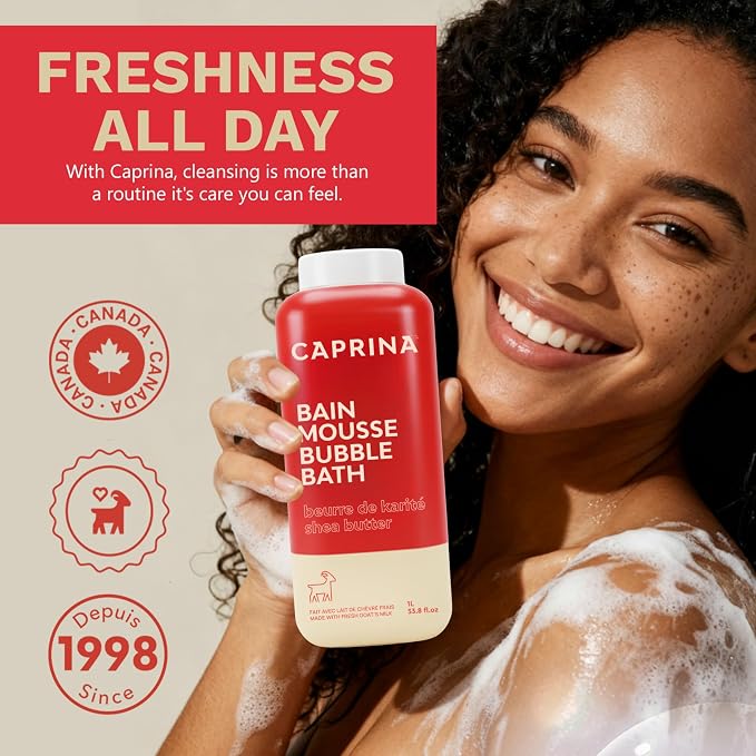 Caprina Fresh Goat’s Milk Bubble Bath, Hydrating Relaxing Foam Bath, - Image 3