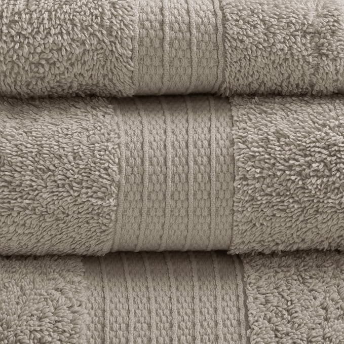 Madison Park Organic 100% Cotton Bathroom Towel Set, Hotel & Spa Quality Highly - Image 3
