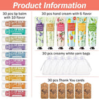 AZEN 30 Sets Bulk Gifts, Hand Cream and Lip Balm Bulk Set - Image 2