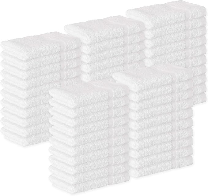 GREEN LIFESTYLE Washcloths 12" x 12" 50 Pack by GreenLifeStyle