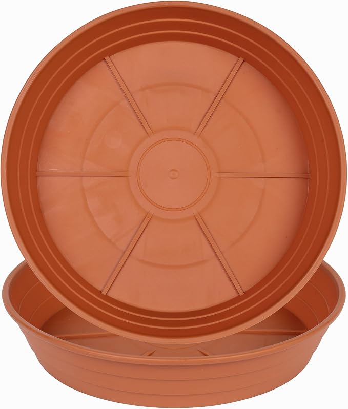 LWALRS Plant Saucer 14 Inch 2 Pack 6 8 10 12 14 16 18 20 25, Plastic Plant Trays by LWALRS