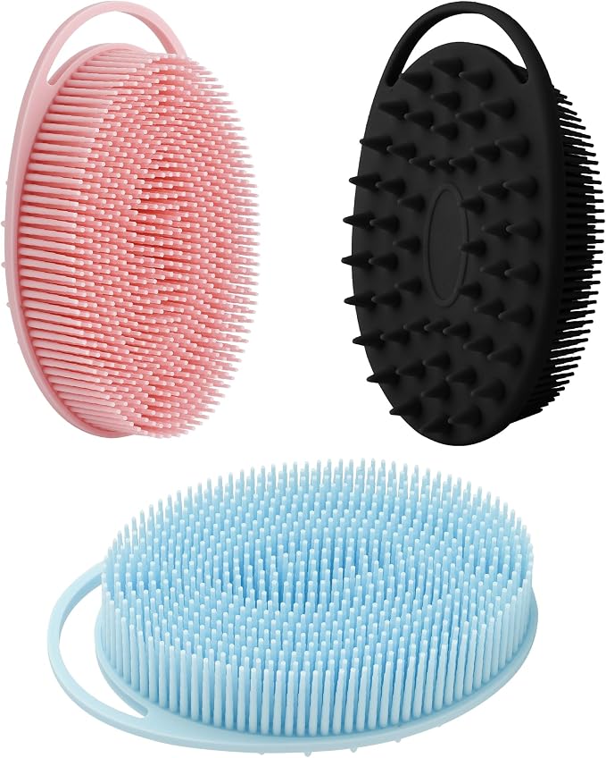 Silicone Body Scrubber, Silicone Loofah, Exfoliating Silicone Shower Scrubber by KQNBI