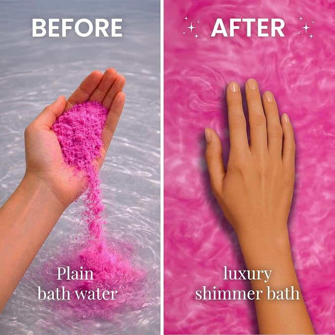 Pink Grapefruit Shimmer Bath Bomb in A Bag - Image 3