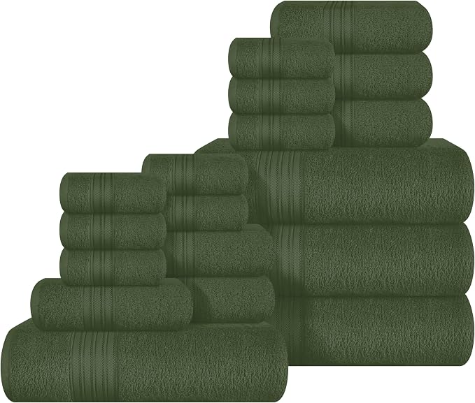 BOUTIQUO 100% Cotton Towel Set, Contains 4 Soft Bath Towel, 6 Hand Towels by BOUTIQUO