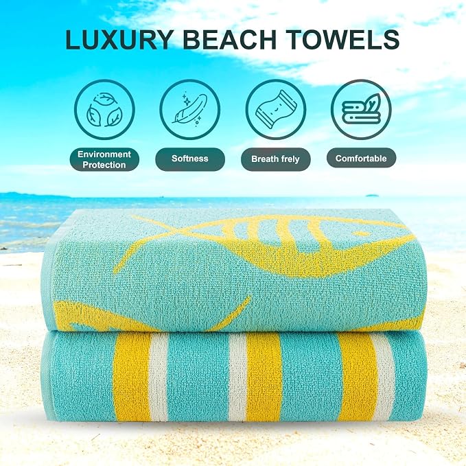 CASA COPENHAGEN Miami Towel 2Pcs Fish Teal - Image 4