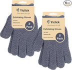 Yiclick Heavy Exfoliating Gloves 4Pcs, Exfoliating Mitts, Body Scrubber by YiclickCreateBeautyforLife