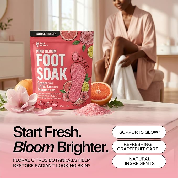 Pink Bloom Foot Soak with Pink Himalayan Salt & Grapefruit - Image 7