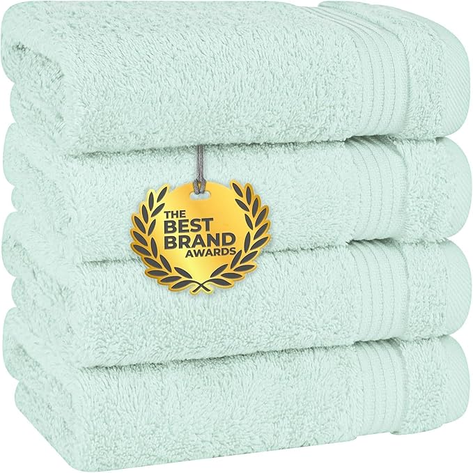 Cotton Paradise Hand Towels for Bathroom, 100% Cotton Turkish 4 Piece Hand by UNITEDHOMETEXTILE