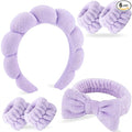 Zkptops 6Pcs Spa Headband for Washing Face Wristbands Set Women Bubble Makeup by ZKPTOPS
