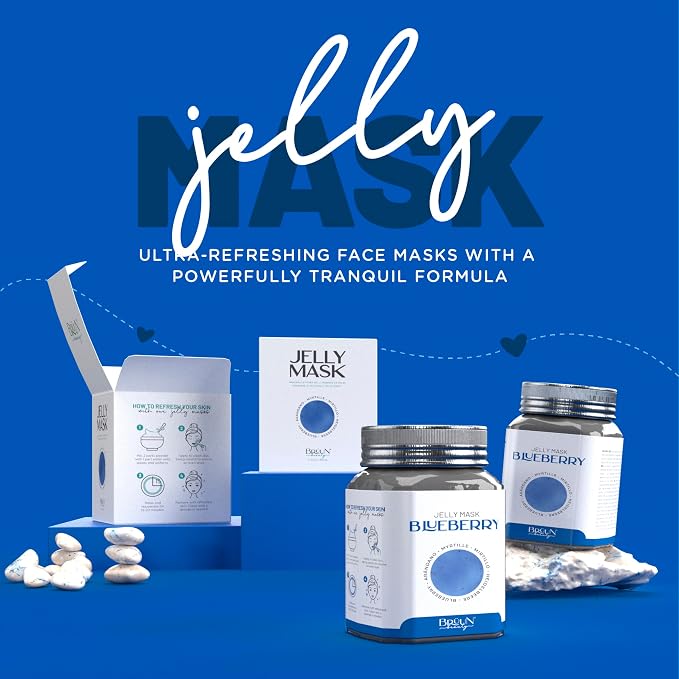BRÜUN Jelly Mask Jar Blueberry Burst Peel-Off Face Care Rubber Mask - Image 2