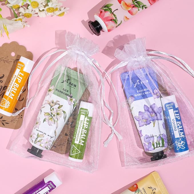 AZEN 16 Sets Bulk Gifts, Hand Cream and Lip Balm Bulk Set - Image 3