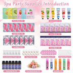 KYDA 78PCS SPA Party Supplies, Face Mask, Hand Cream, Lip Balm, Under Eye - Image 2