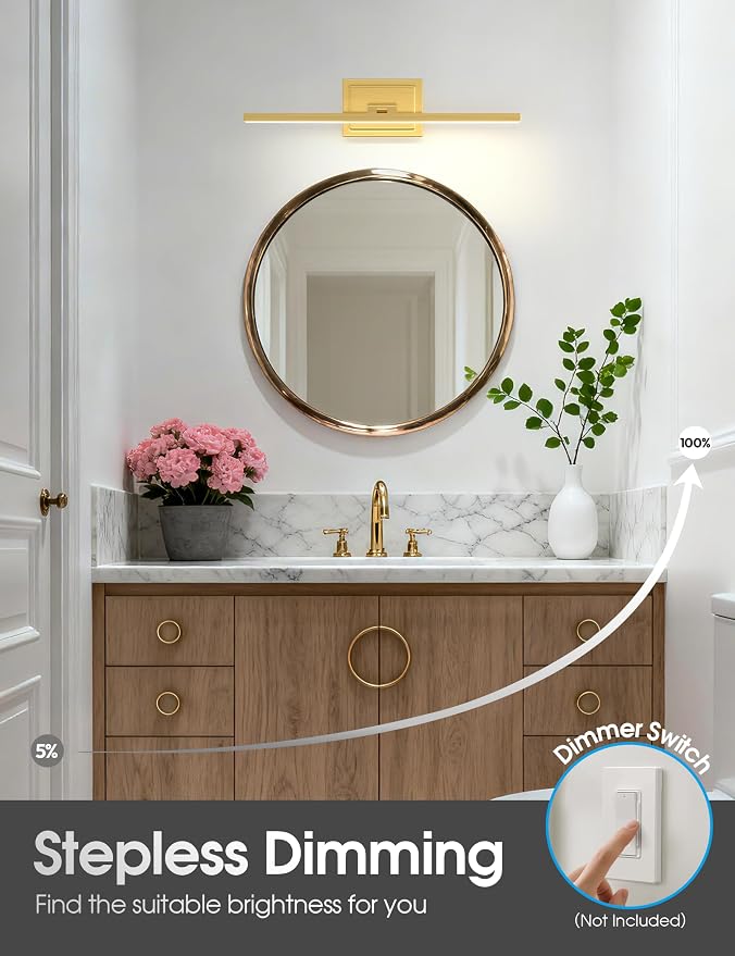 VOLISUN Bathroom Vanity Light 24 inch, 14W Dimmable 5CCT Led Bathroom Light - Image 5