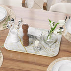 Weenson Bathroom Vanity Tray for Makeup Jewelry Candle Perfume Decor Toilet Tank - Image 7