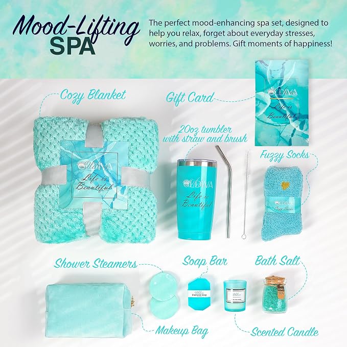 11 Pcs Spa Gift Basket for Women – Luxury Bath Set - Image 2