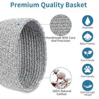 【2 Pack】ABenkle Small Woven Baskets, Tiny Oval Shallow Storage Baskets - Image 3