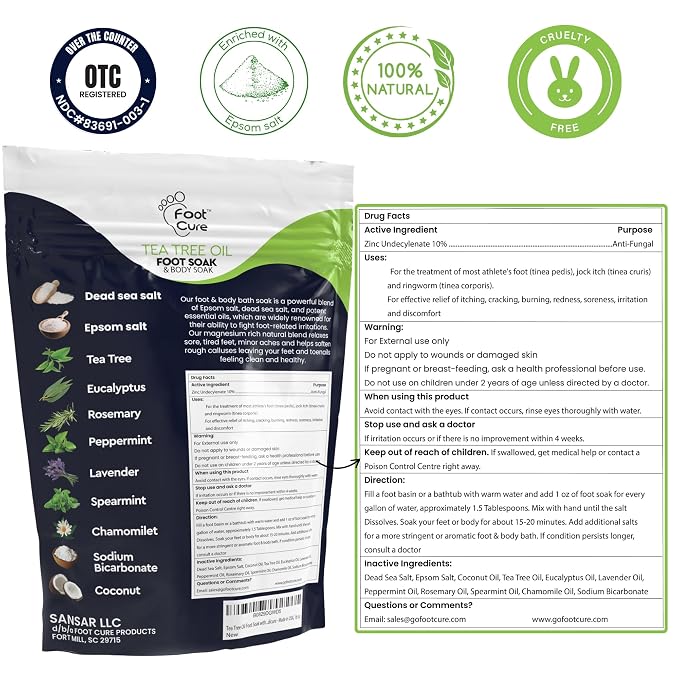 FOOT CURE Tea Tree Oil & Soothing Lavender Foot Soak - Image 3