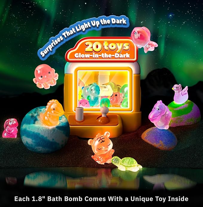 Bath Bombs for Kids with Surprise Inside, 20 Pack Handmade Bath Bomb Gift Set - Image 2