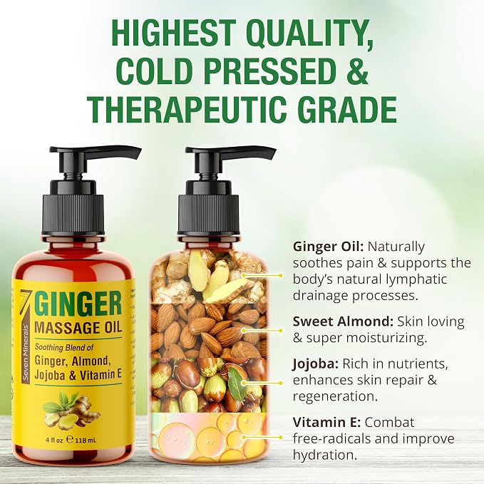 Seven Minerals Ginger Massage Oil - Image 3