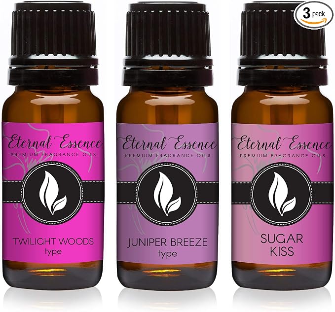 Trio - Twilight Woods, Sugar Kiss & Juniper Breeze - Premium Fragrance Oil Trio by EternalEssenceOils