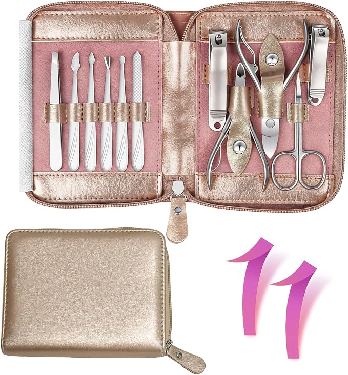 Manicure Set 11 in 1 Stainless Steel Nail Clippers - Image 7