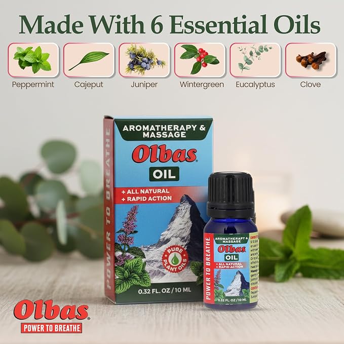 Olbas Massage and Aromatherapy Oil, 0.32 Fl Oz, Body Massage Oil, Swiss Herbal - Image 7