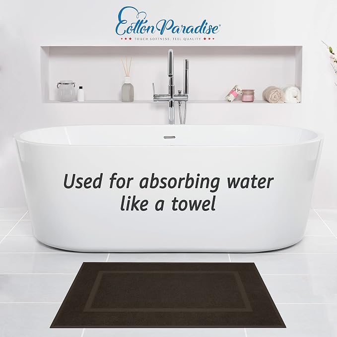 Cotton Paradise 100% Cotton Bath Mats - Image 2