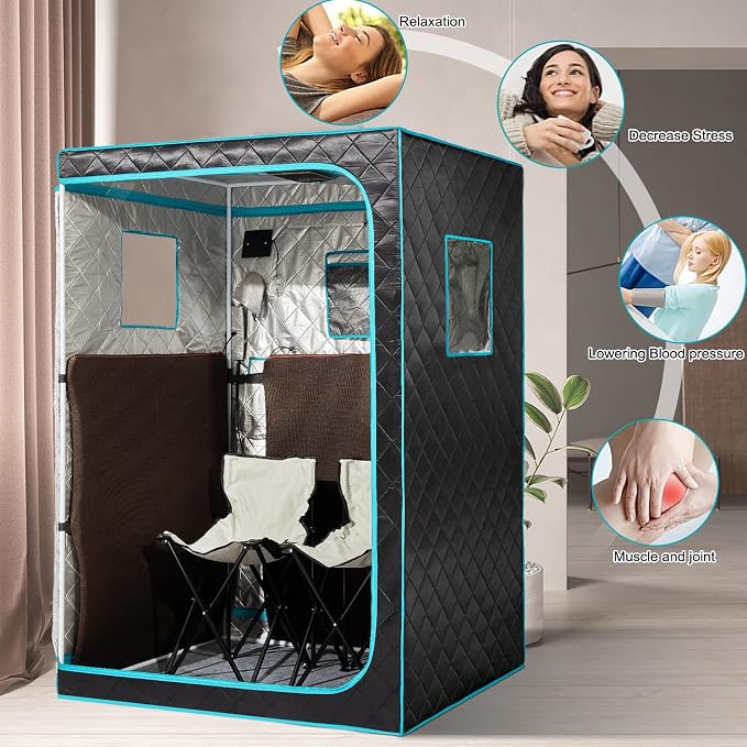 Full Size Infrared Sauna for Home, 2 Person Large Space Personal Home Sauna for - Image 6