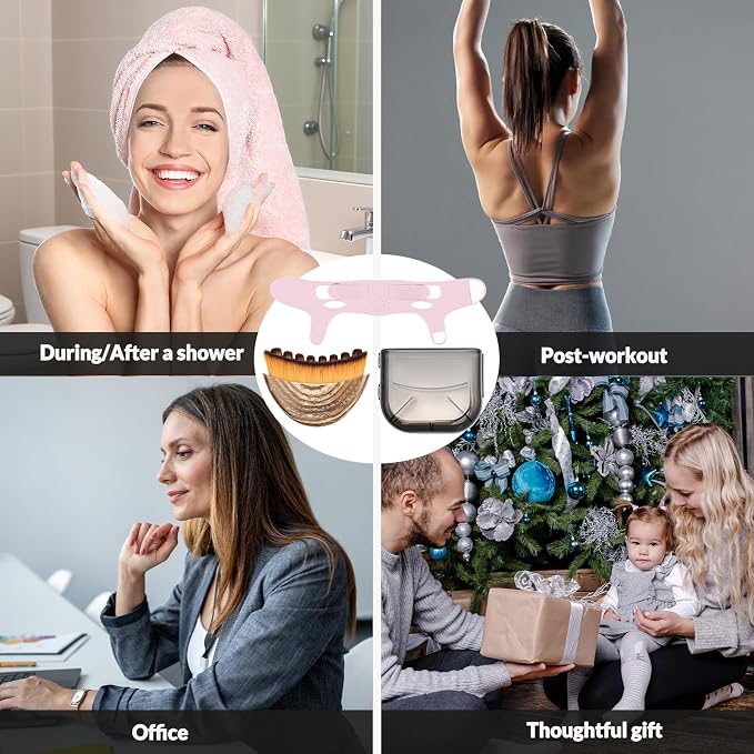 Lymphatic Contour Face Brush & Chin Lifting Mask, Chin Strap - Image 7