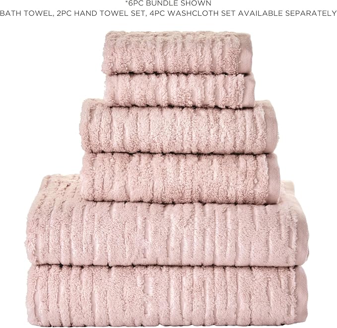 SKL Home CloudSoft 100% Cotton Luxury 4-Piece Washcloth Set, 520 GSM, Ultra - Image 8