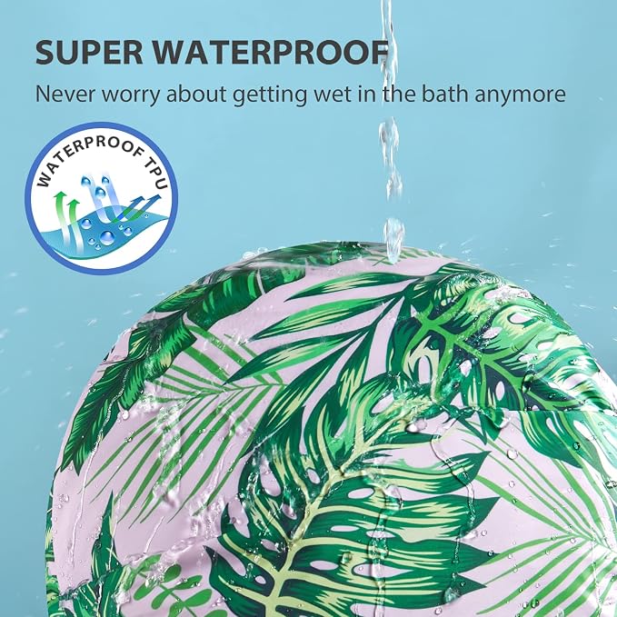 INNELO Luxury Shower Cap for Women Reusable Waterproof, Double Layered Shower - Image 2