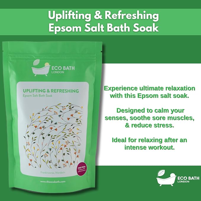 Eco Bath London Uplifting and Refreshing Epsom Salt Bath Soak 1kg - Image 2