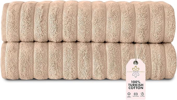 Classic Turkish Towels CTT Premium 2 Pack Bath Towels Set, Made by ClassicTurkishTowels