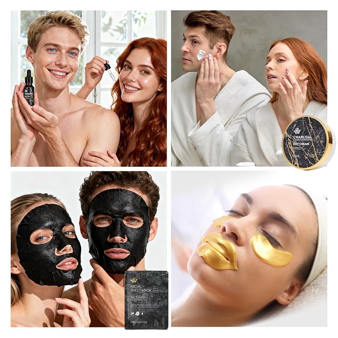 23 Pcs Mother's Day Gift for Mom, Charcoal Skin Care Set for Women & Men - Image 2
