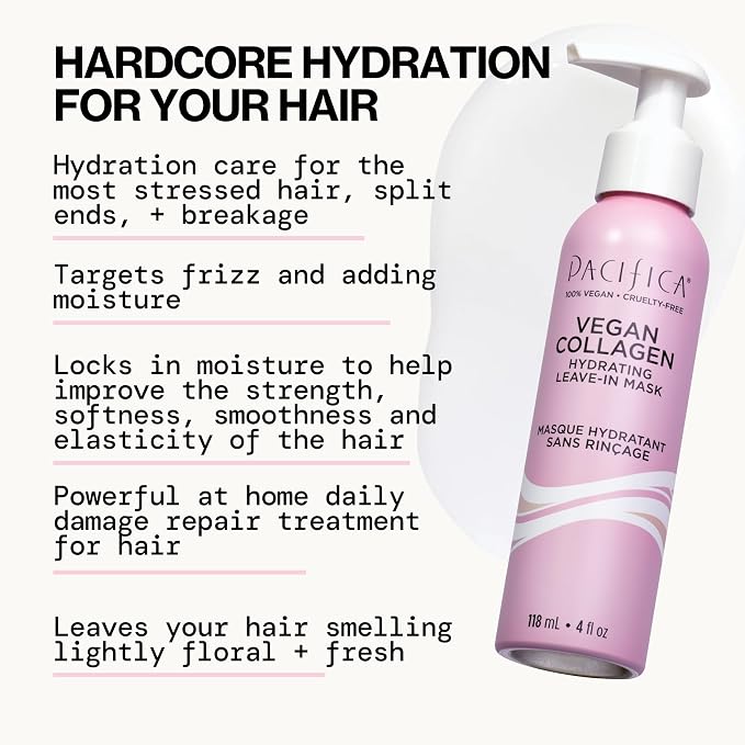 Pacifica Vegan Collagen Leave-In Repair Hair Mask – Leave-In Conditioner - Image 5