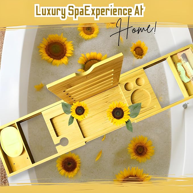 Premium Bathtub Tray with Accessories - Image 6